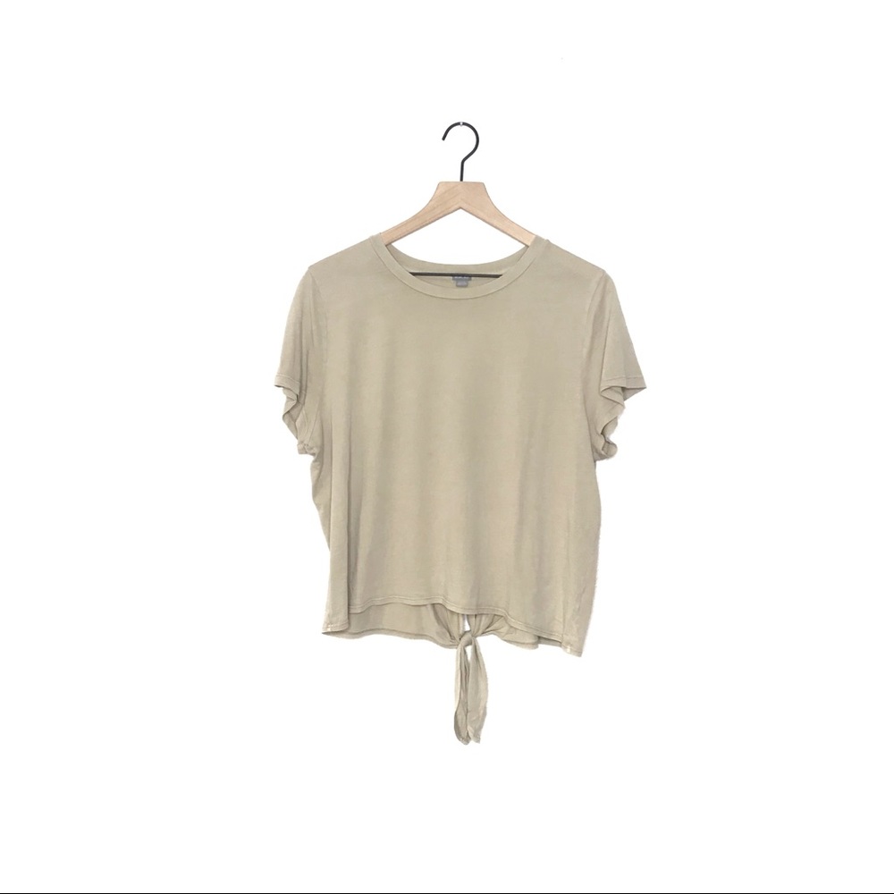 Aerie | Greenish Beige Tie Back Baby T-Shirt